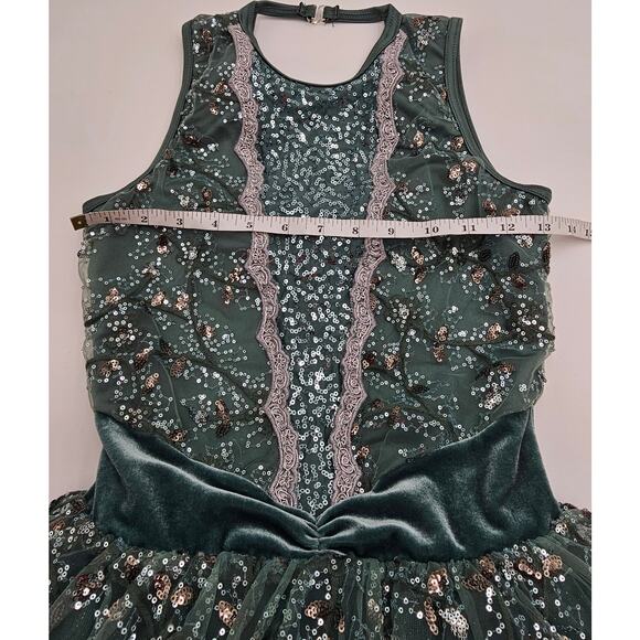 Weissman Dancewear Adult Size SA Small Green Dance Costume/Fairy Dress Up/Photos - Picture 3 of 8